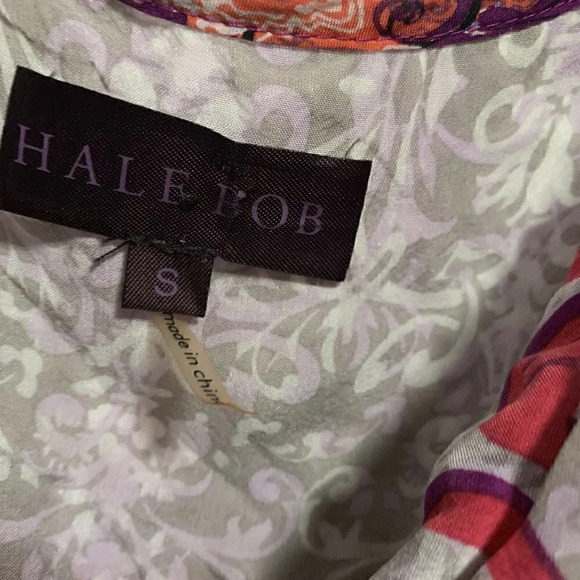 Hale Bob Gray Purole Mixed Floral Prints Blouse - Picture 3 of 6